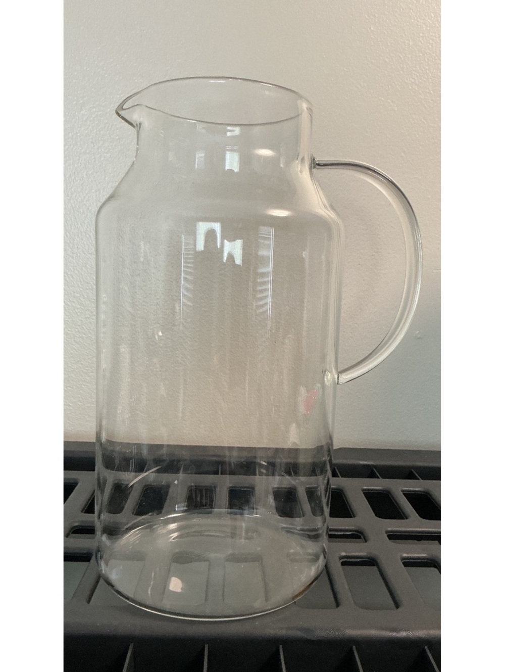 1 Gallon Glass Pitcher with Stainless Steel Lid and Strainer